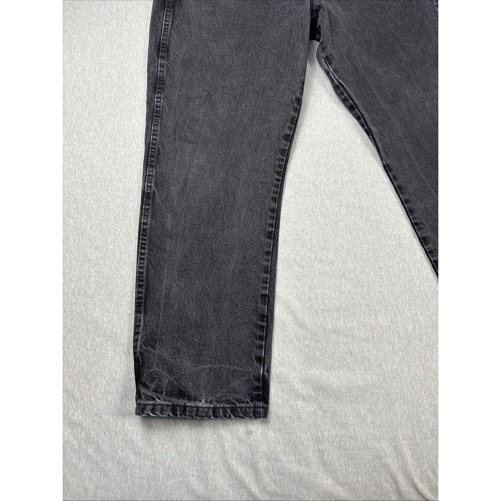 Wrangler Rugged Wear Straight Leg Black Denim Jeans Pants Mens Size 38x30 - Picture 7 of 16